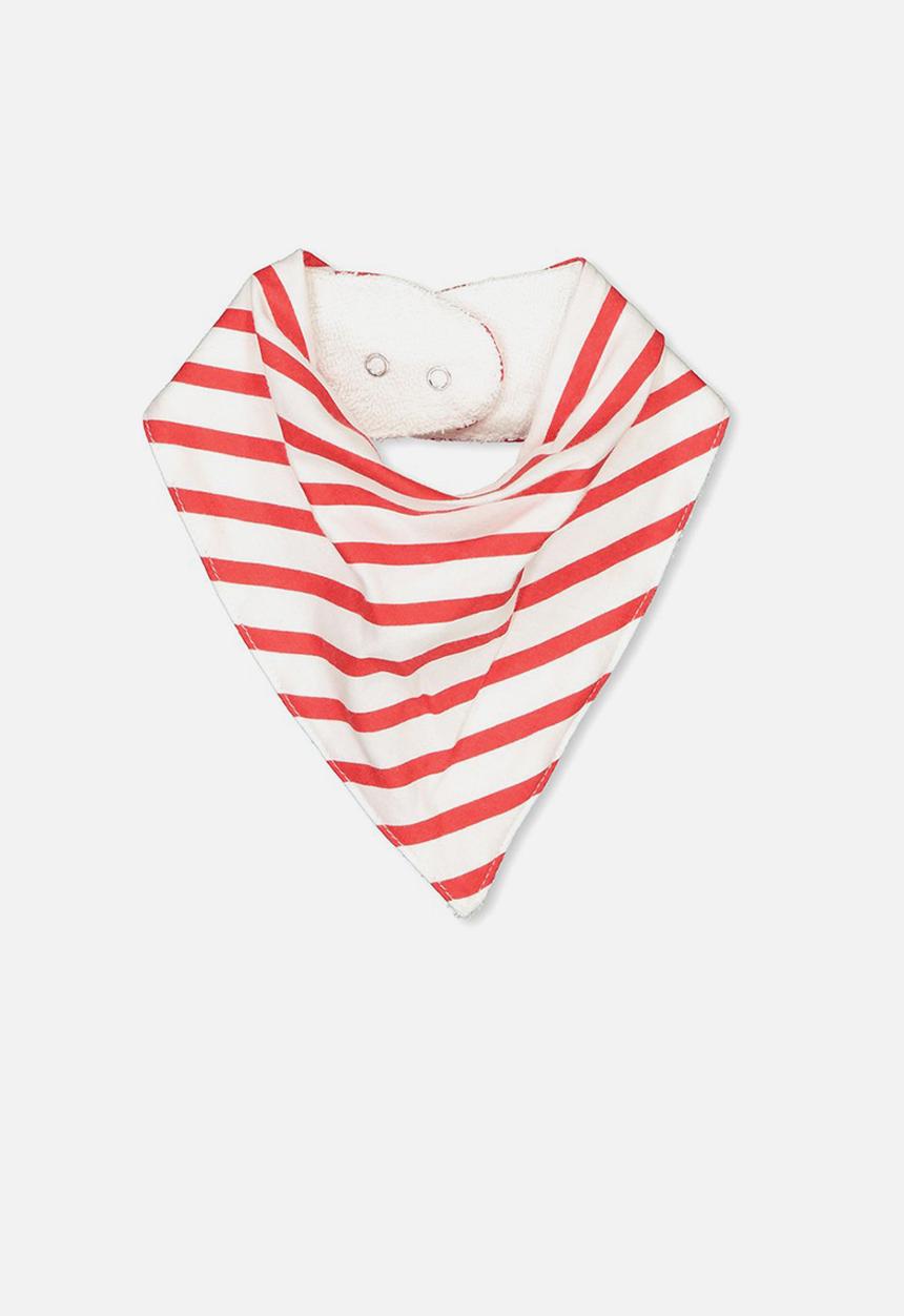 Cotton On - Dribble bib - white & red 