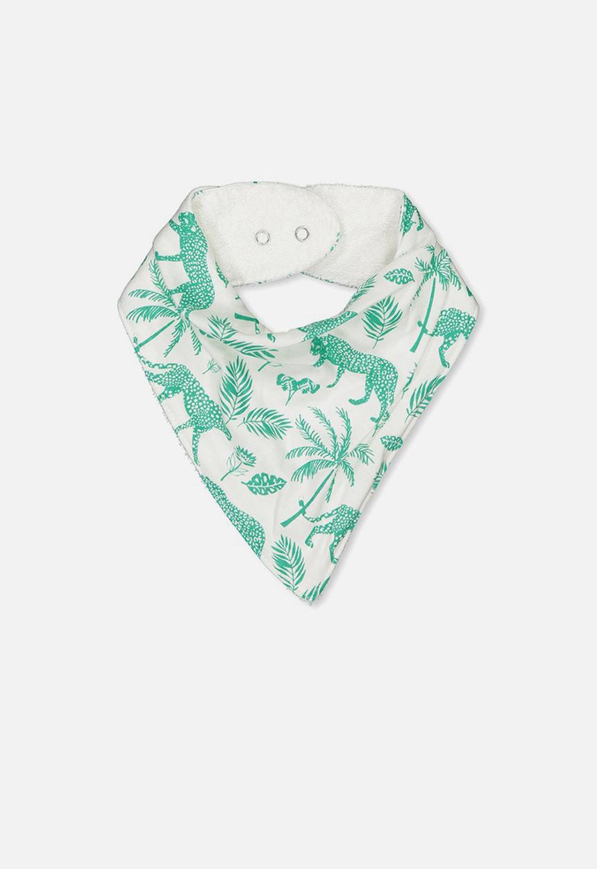 Cotton On - Dribble bib - white & green 