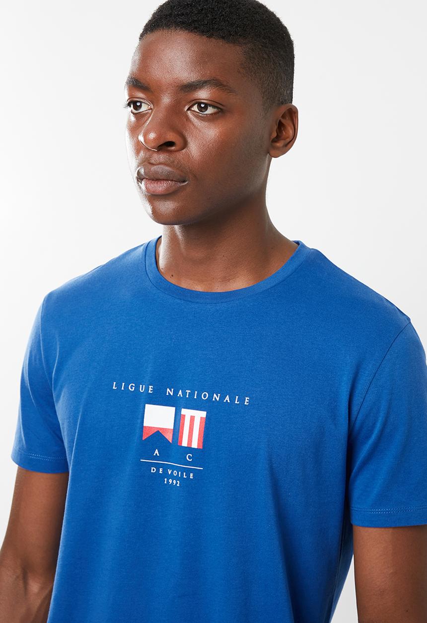 Superbalist - Printed crew neck tee - blue