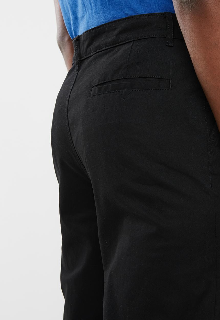 Superbalist - Wide leg cropped chino - black