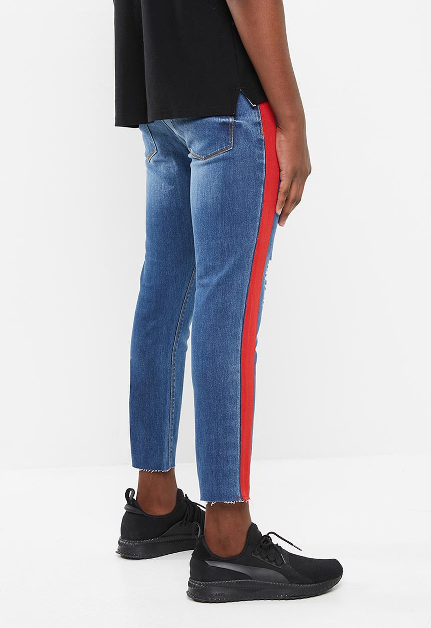 Superbalist - Skinny jeans cropped with raw hem - blue
