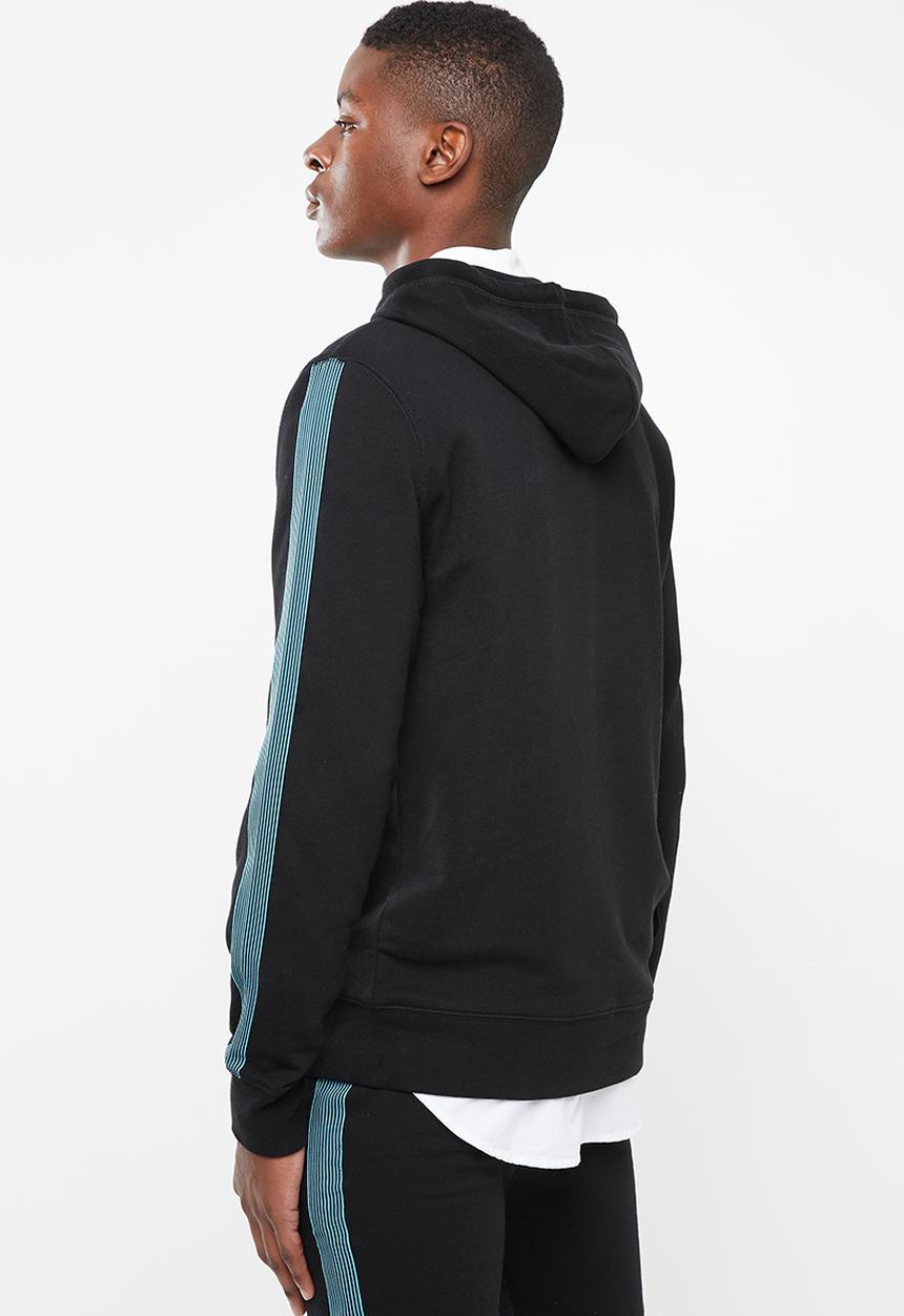 Superbalist - Taped hoodie pullover sweat - black