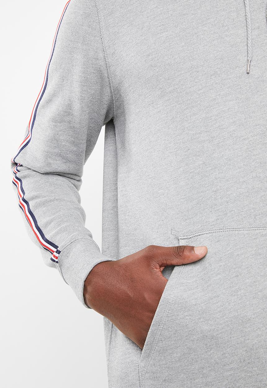 Superbalist - Taped hoodie pullover sweat - grey
