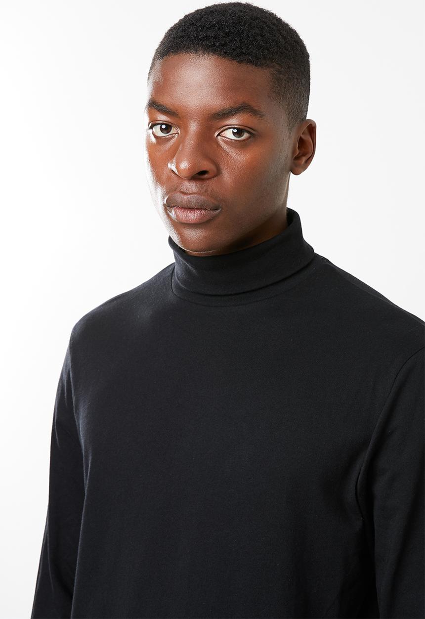 Superbalist - Plain roll neck 2 pack tees - black/grey