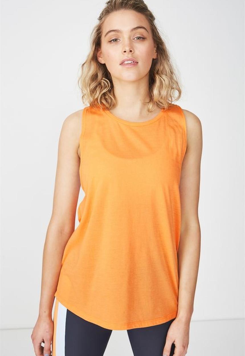 Cotton On - Double twist back tank top - orange