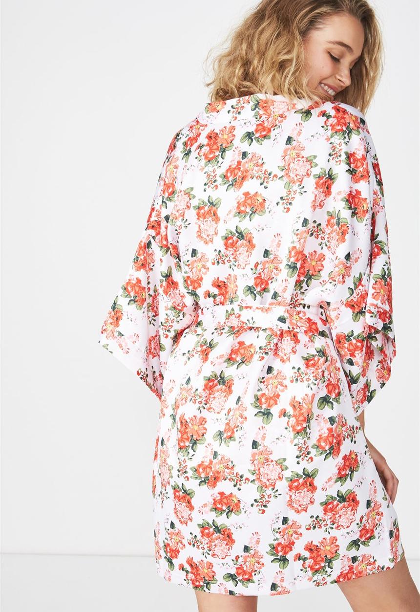 Cotton On - Kimono gown - red & white