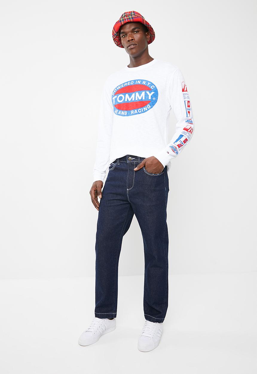 Tommy Hilfiger - Heavy long sleeve logo tee - white