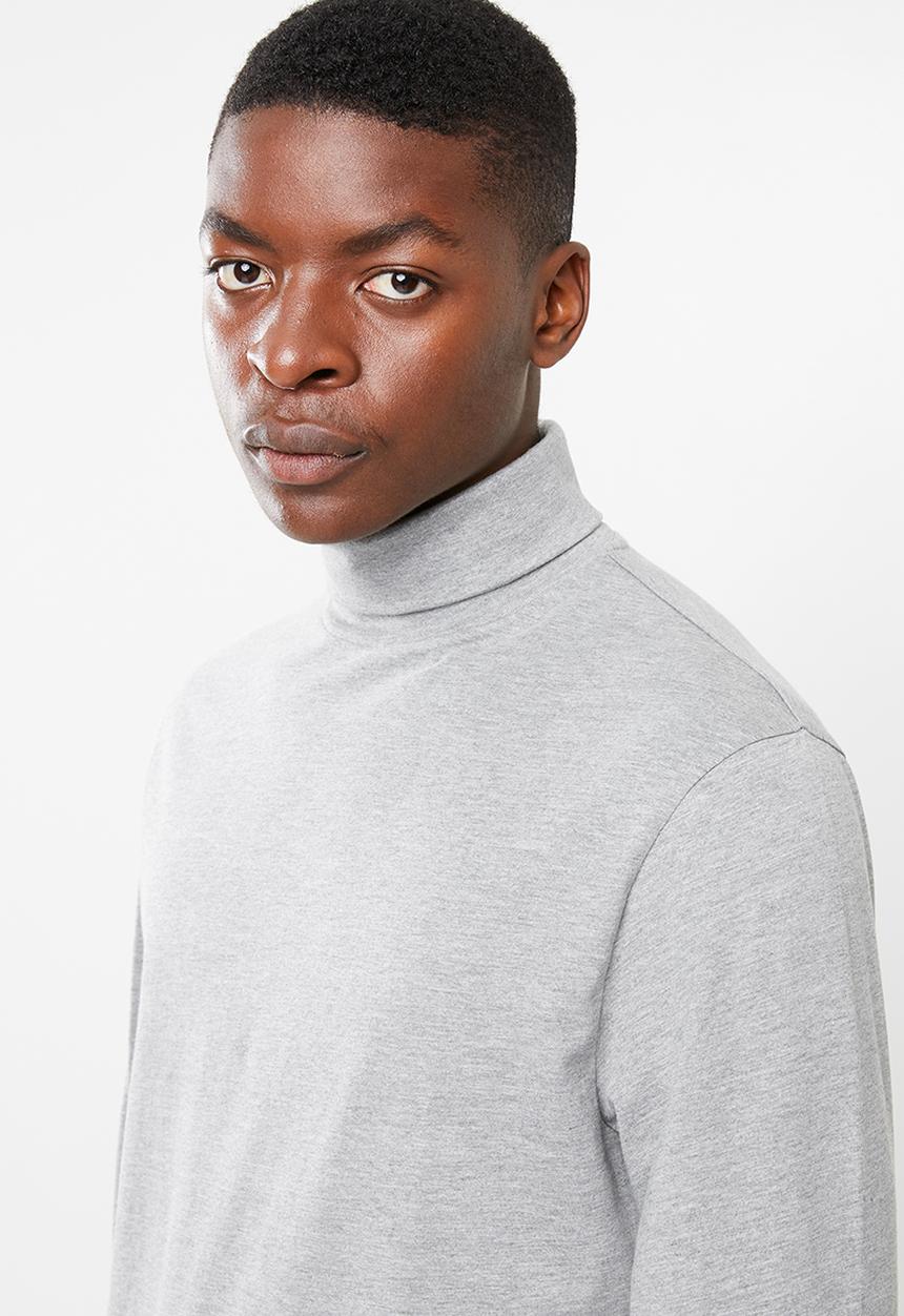 Superbalist - Plain roll neck tee - grey