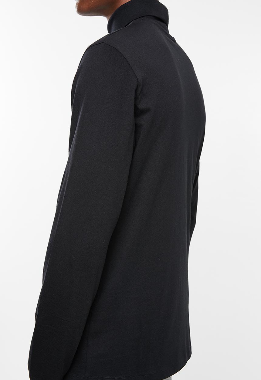 Superbalist - Plain roll neck tee - black