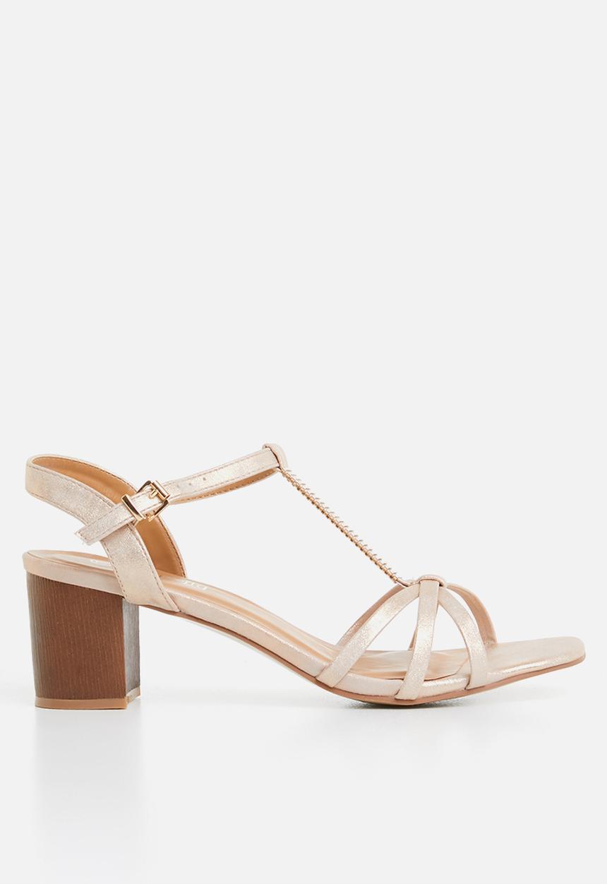 Butterfly Feet - Ankle strap heels - gold