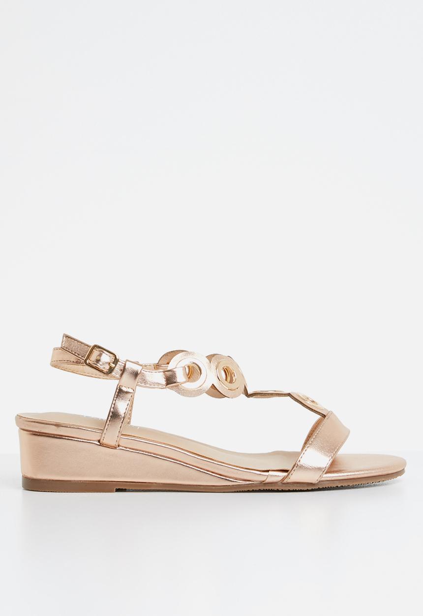 Butterfly Feet - Orenda wedge heel - rose gold