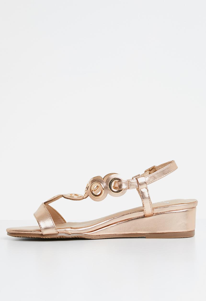 Butterfly Feet - Orenda wedge heel - rose gold