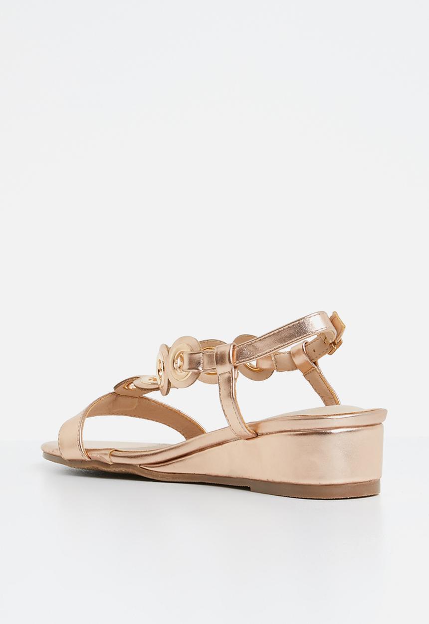 Butterfly Feet - Orenda wedge heel - rose gold