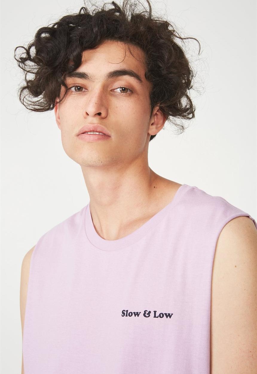 Cotton On - Tbar muscle tank - purple
