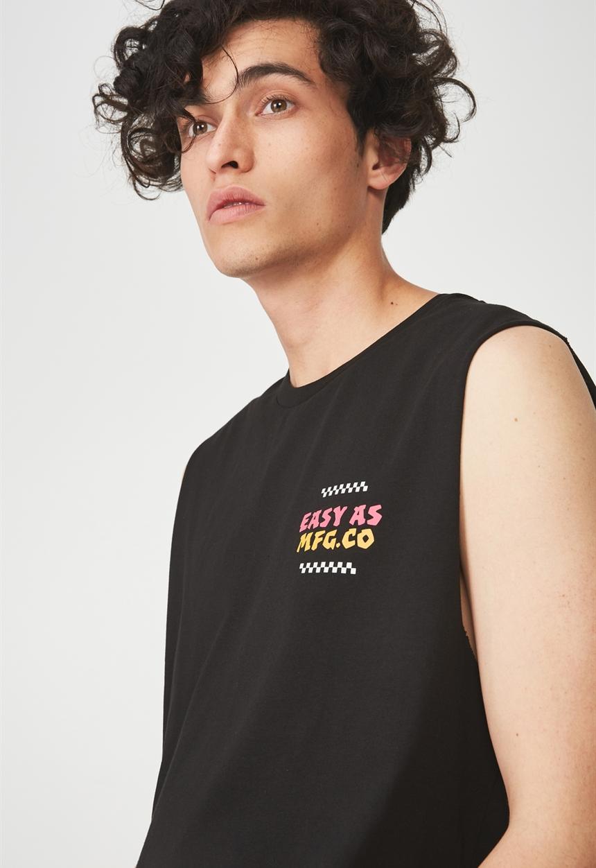 Cotton On - Tbar muscle tank - black