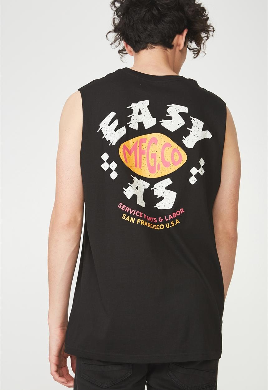 Cotton On - Tbar muscle tank - black