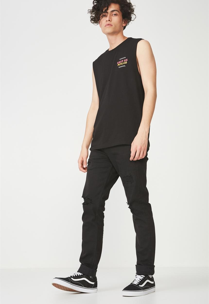 Cotton On - Tbar muscle tank - black