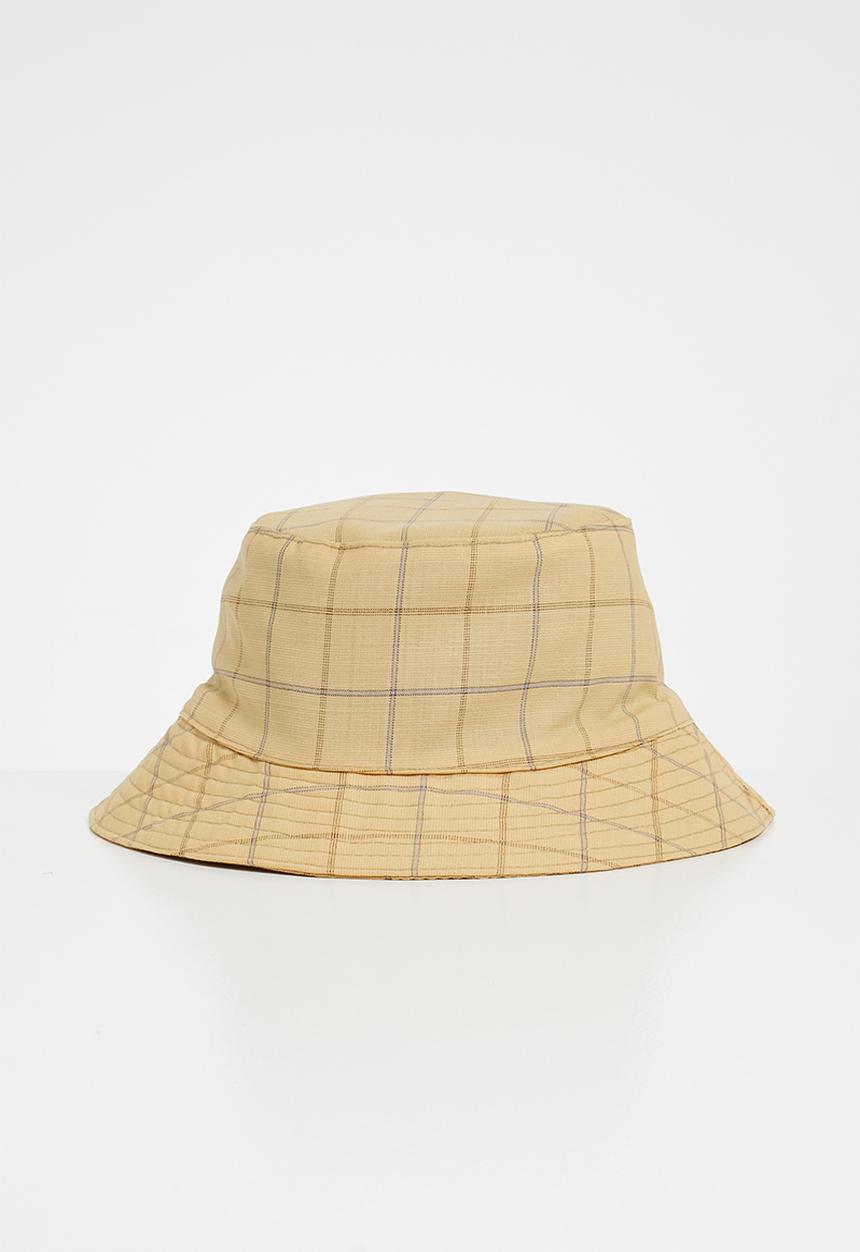 Superbalist - Chance tartan bucket hat - beige