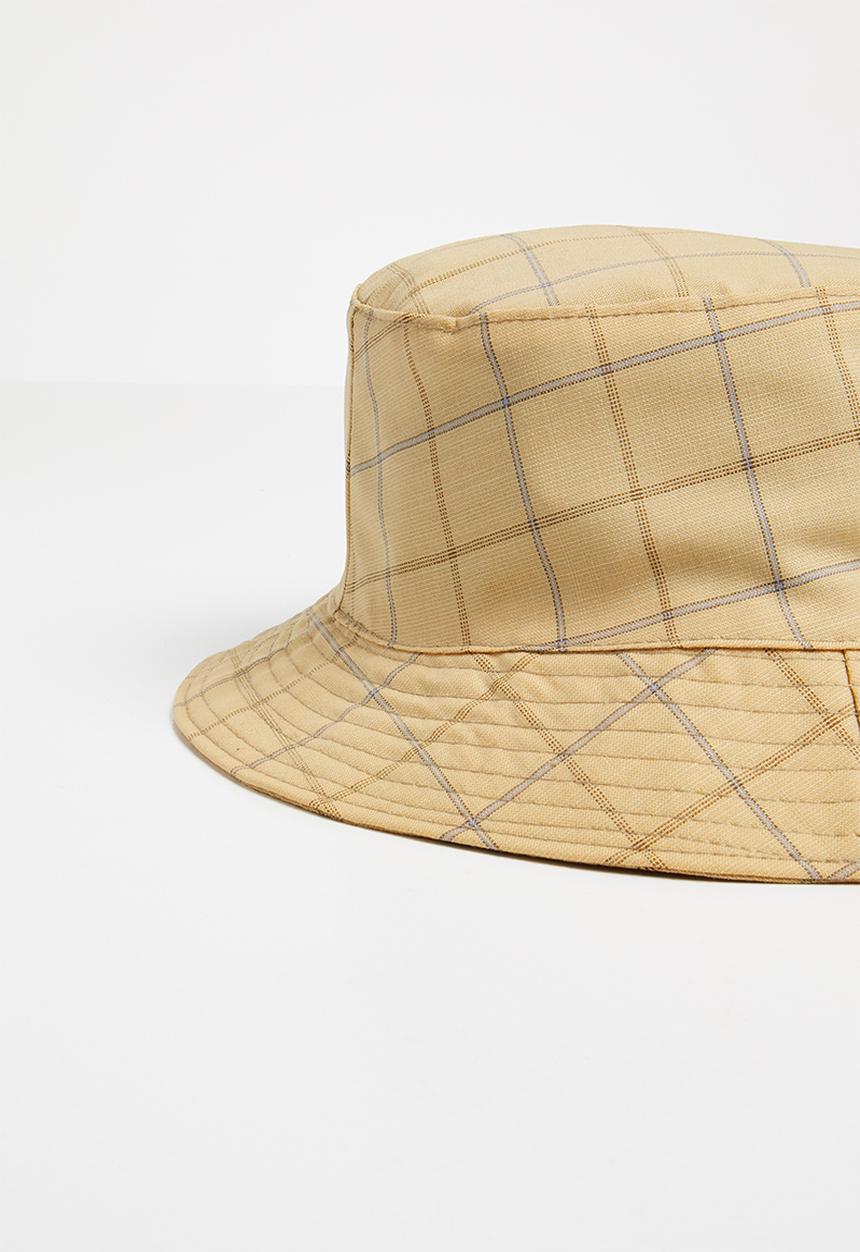 Superbalist - Chance tartan bucket hat - beige