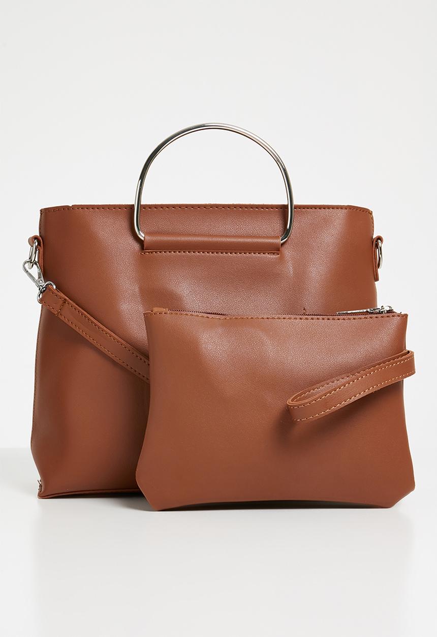 Joy Collectables - Handbag with strap detail - tan