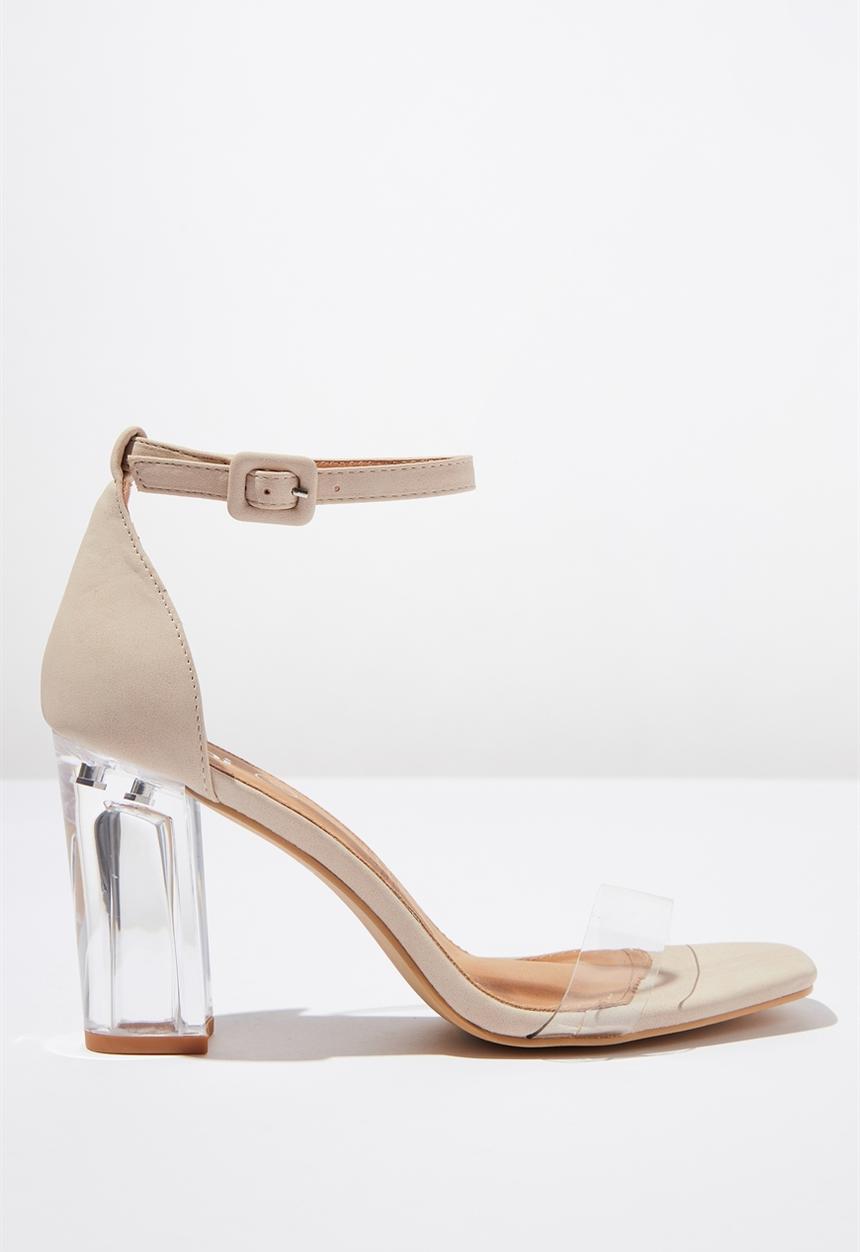 Cotton On - San serena square toe heel - neutral