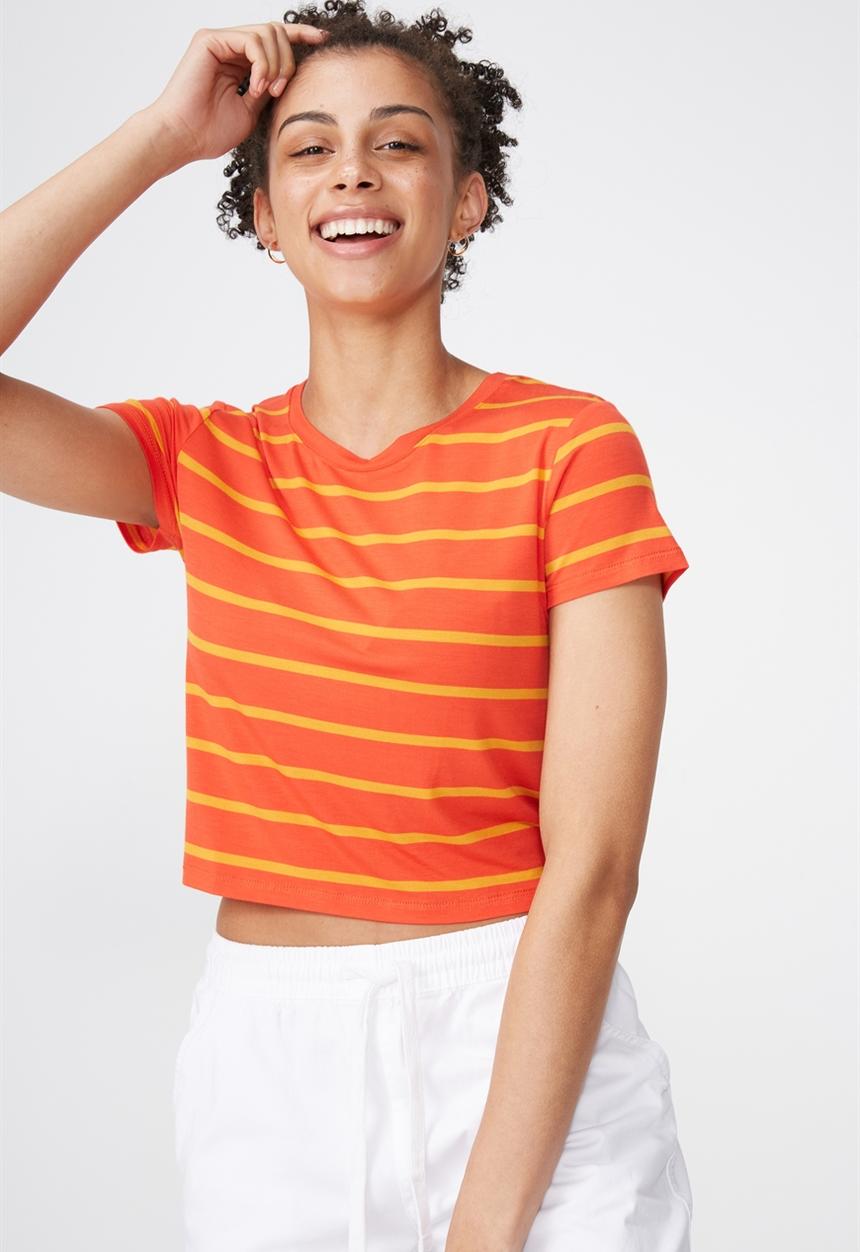 Cotton On - The baby tee - orange & yellow 
