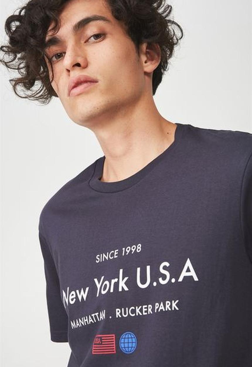 Cotton On - Tbar short sleeve tee - navy