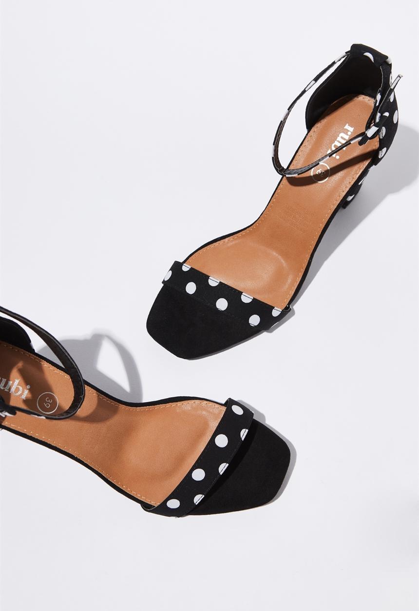 Cotton On - San serena square toe heel - black spot