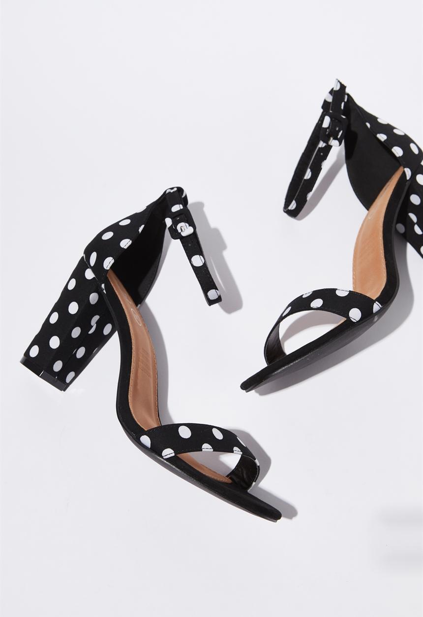 Cotton On - San serena square toe heel - black spot
