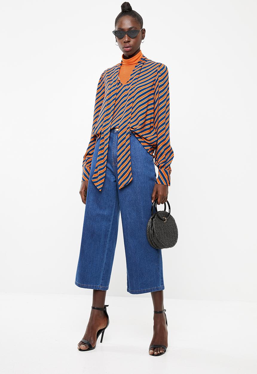 Vero Moda - Jakuri long sleeve roll neck top - orange