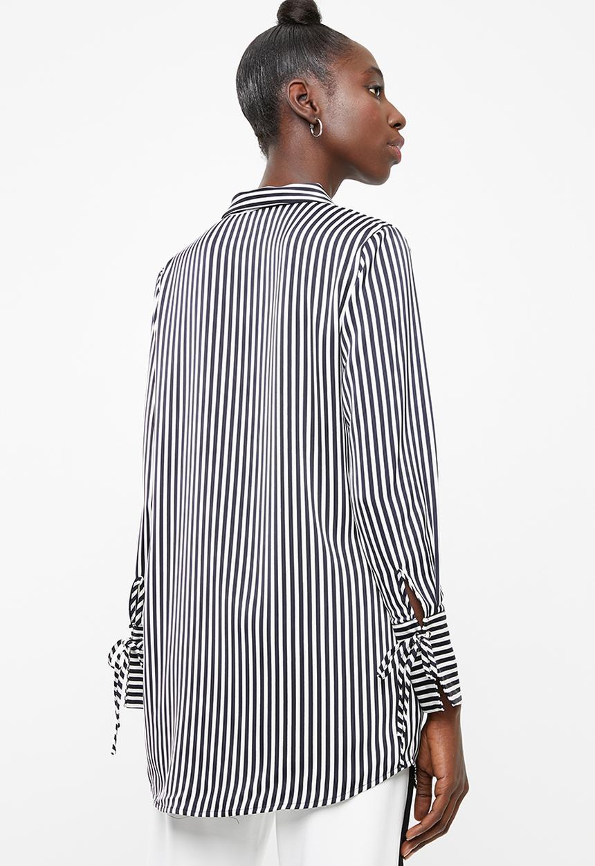 Vero Moda - Decadent long sleeve shirt - black & white 