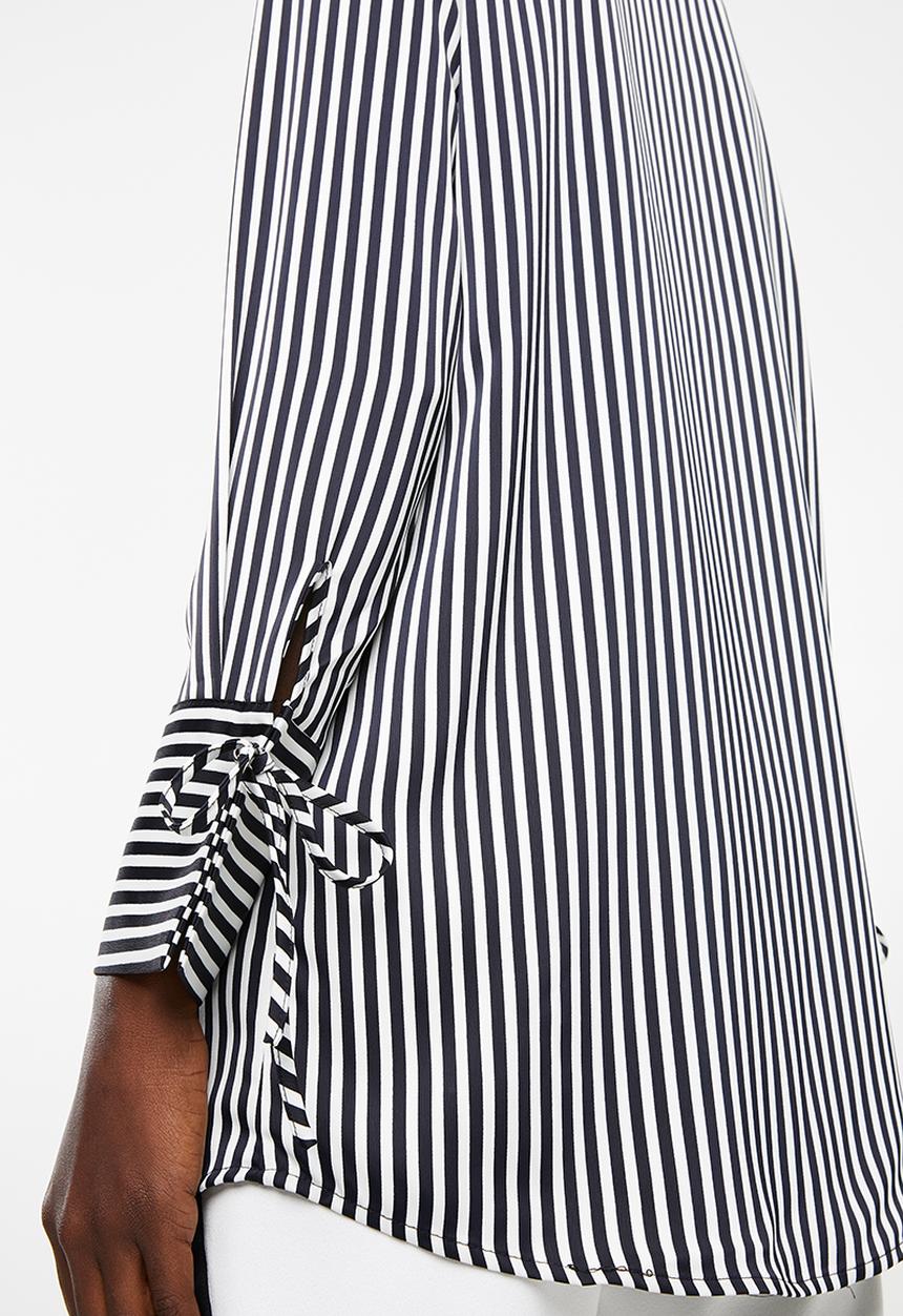 Vero Moda - Decadent long sleeve shirt - black & white 