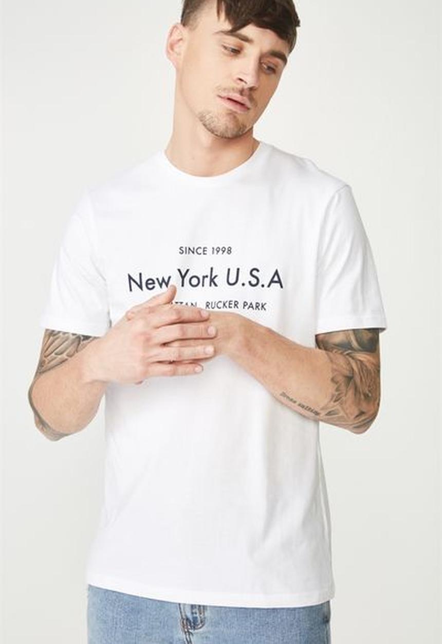 Cotton On - Tbar short sleeve tee - white