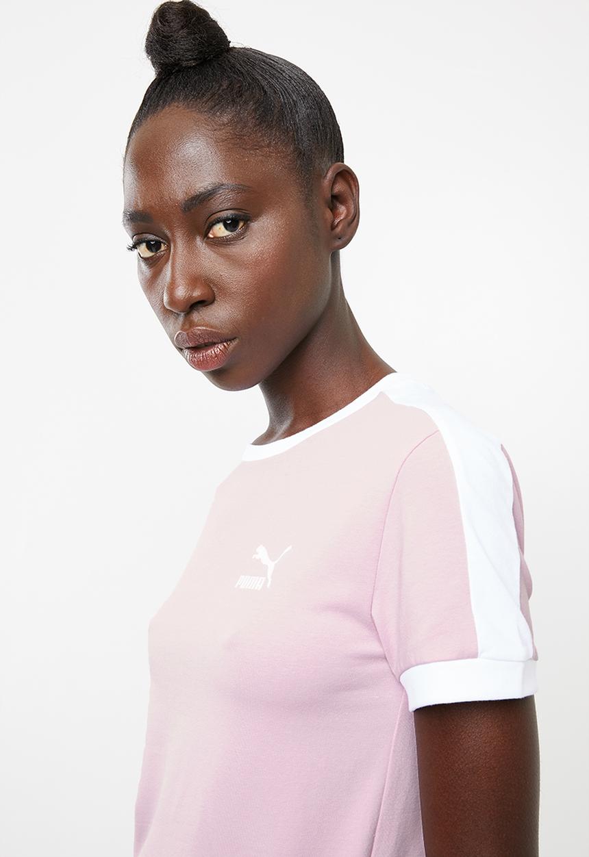 PUMA - Classics tight T7 tee - pink