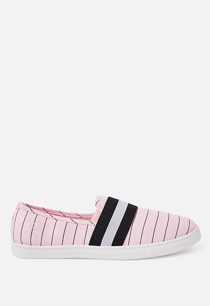 Cotton On - Harlow slip on - pink pinstripe
