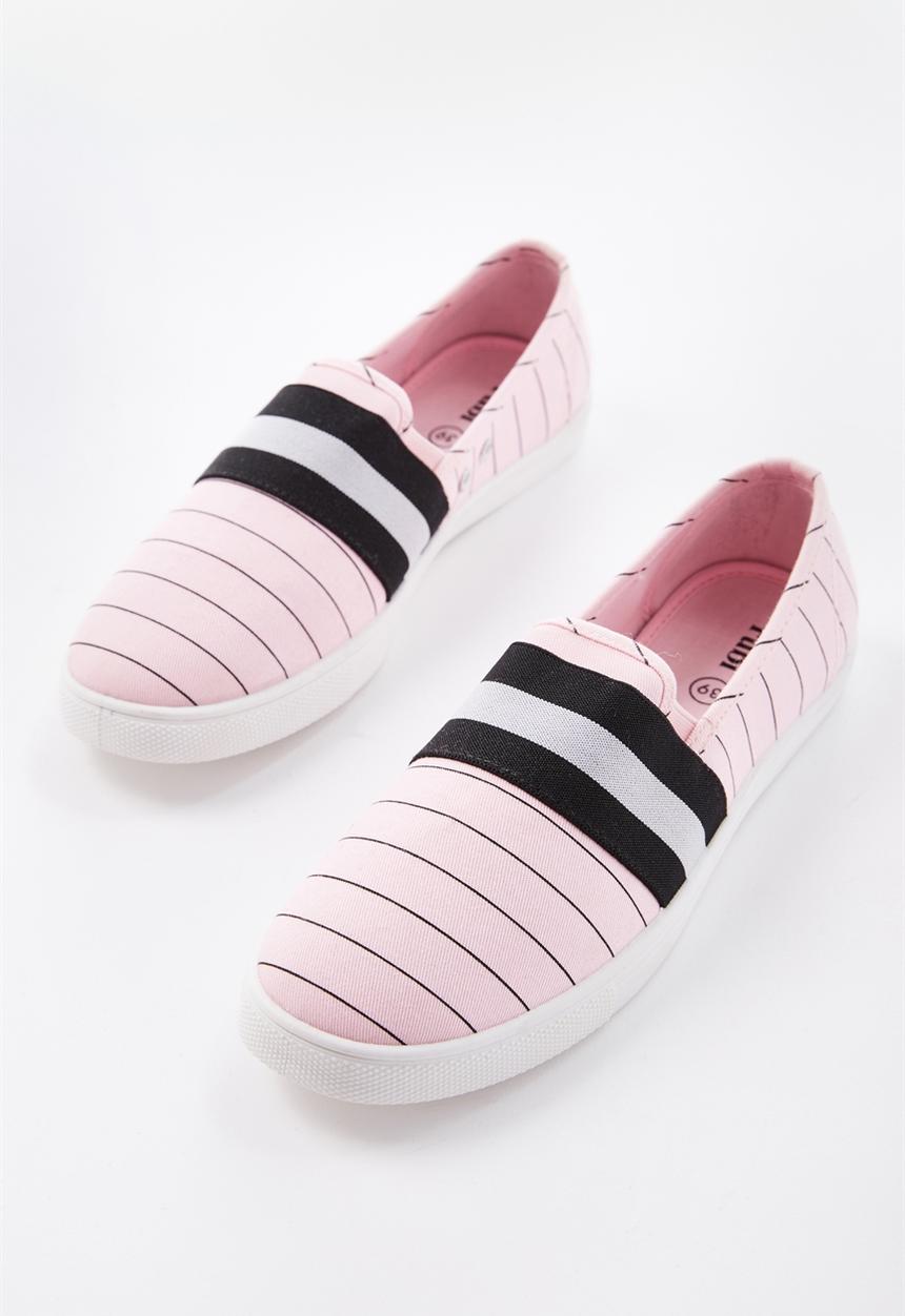 Cotton On - Harlow slip on - pink pinstripe