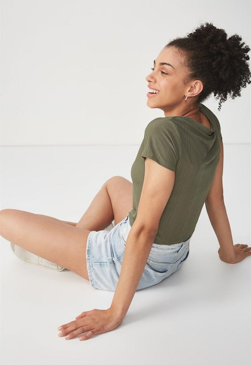 Cotton On - The baby tee - khaki