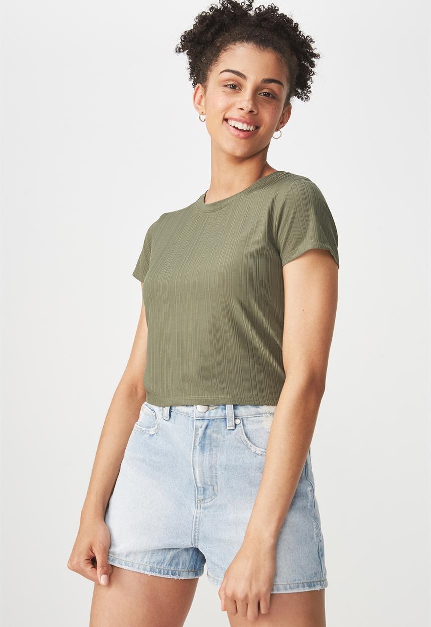 Cotton On - The baby tee - khaki