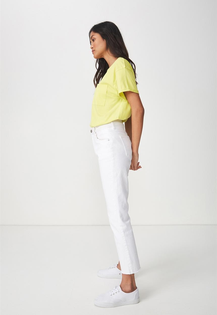 Cotton On - The one boyfriend pocket tee - yellow
