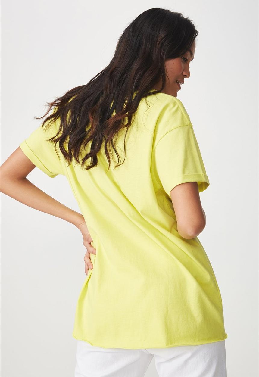 Cotton On - The one boyfriend pocket tee - yellow