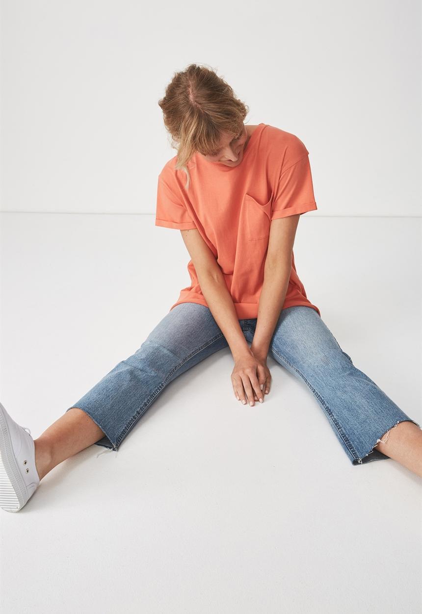 Cotton On - The one boyfriend pocket tee - peach