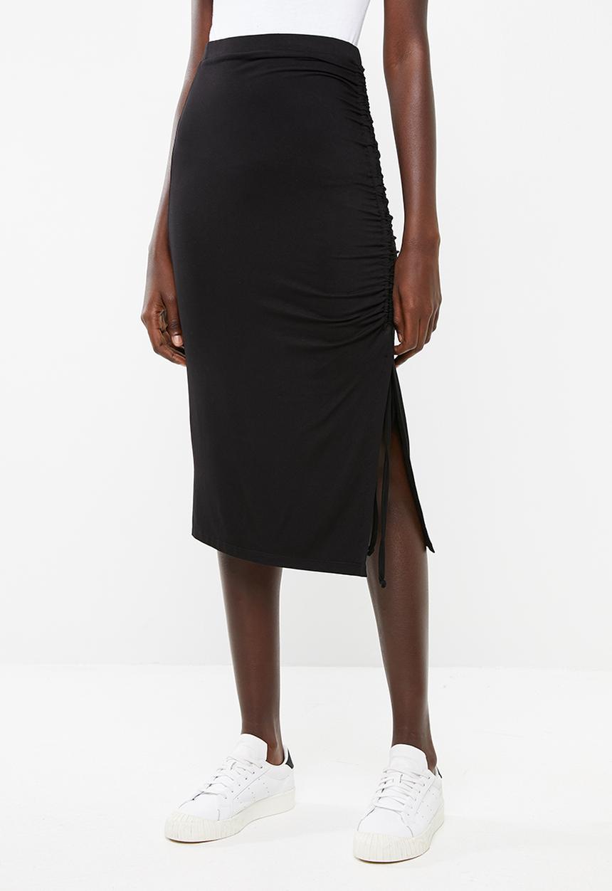 Superbalist - Drawcord Midi skirt - black