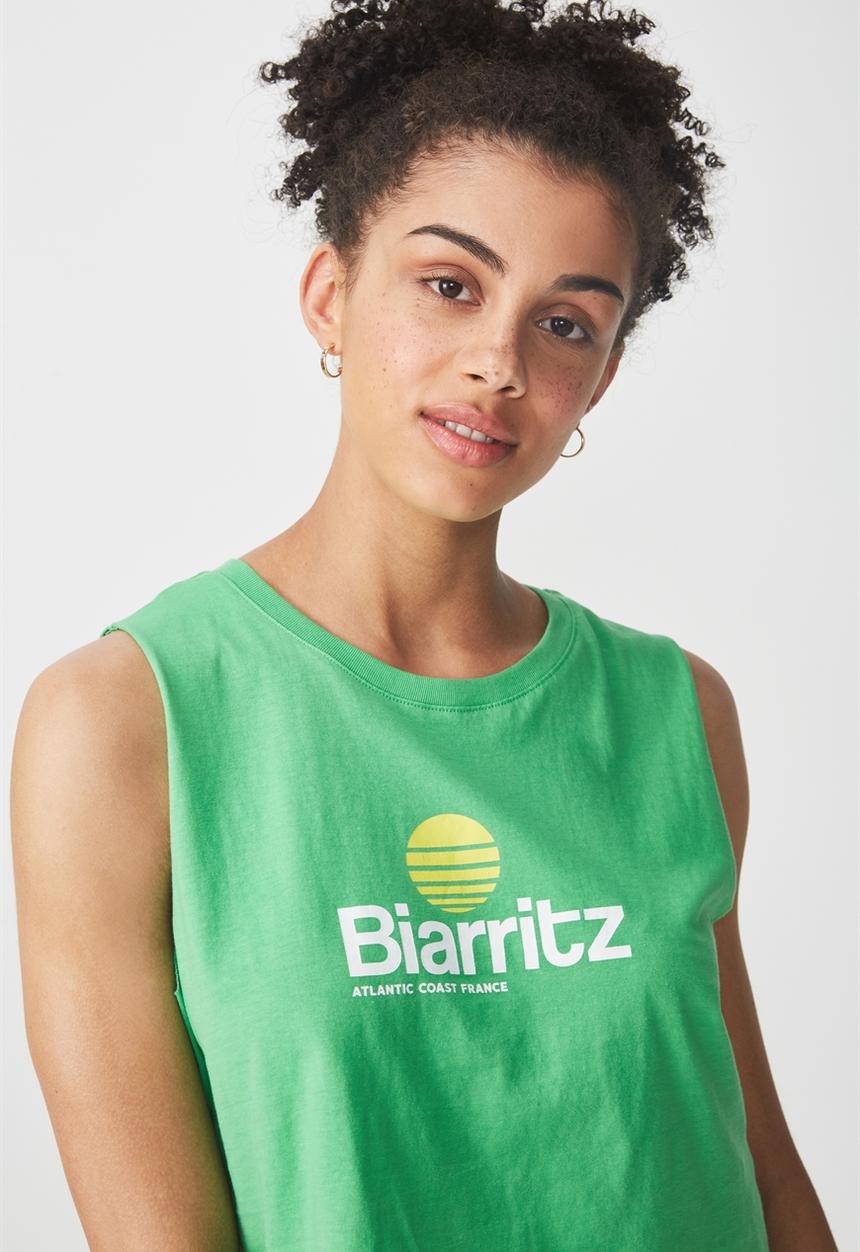 Cotton On - Tbar Lola graphic tank - green