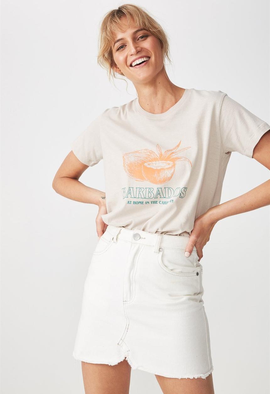 Cotton On - Tbar fox graphic T-shirt - silver