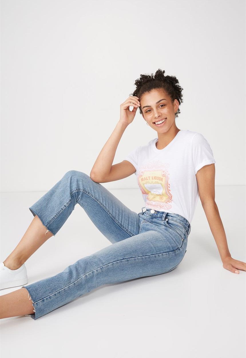 Cotton On - Tbar fox graphic T-shirt - white
