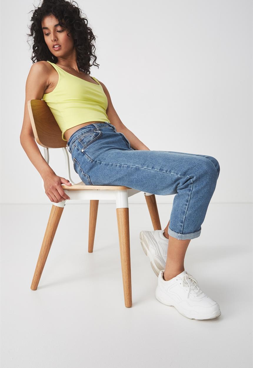 Cotton On - Everyday summer crop tank - yellow