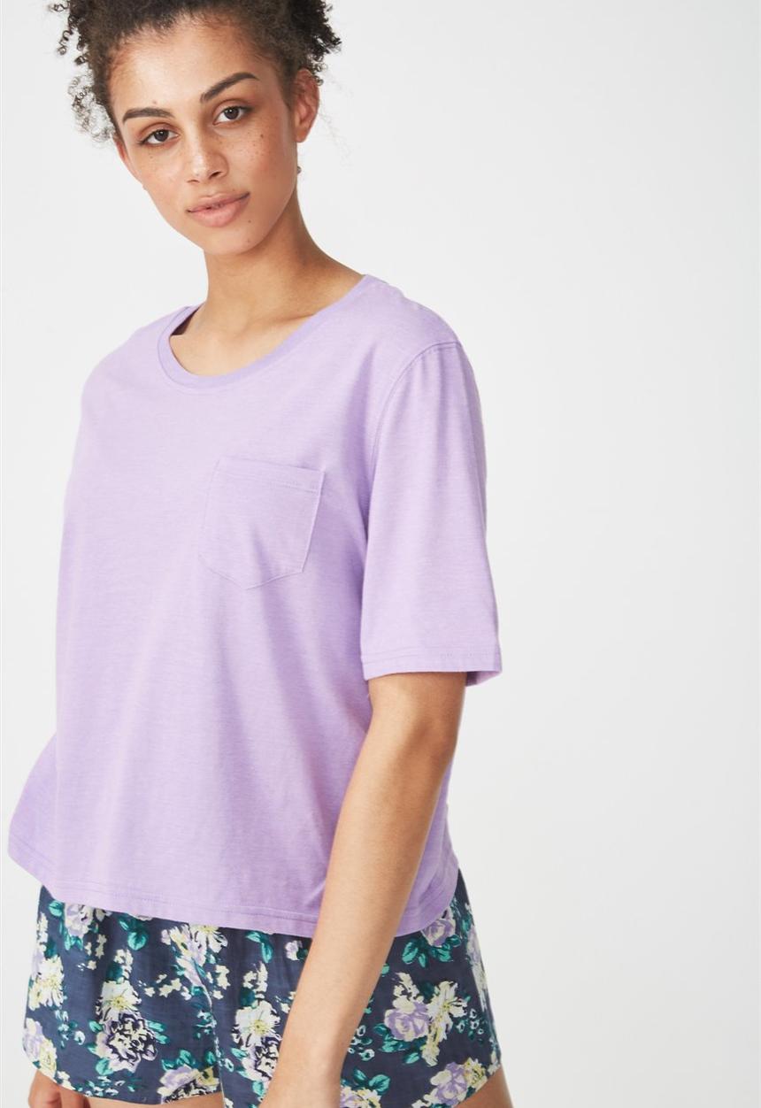 Cotton On - Boxy t shirt - purple 