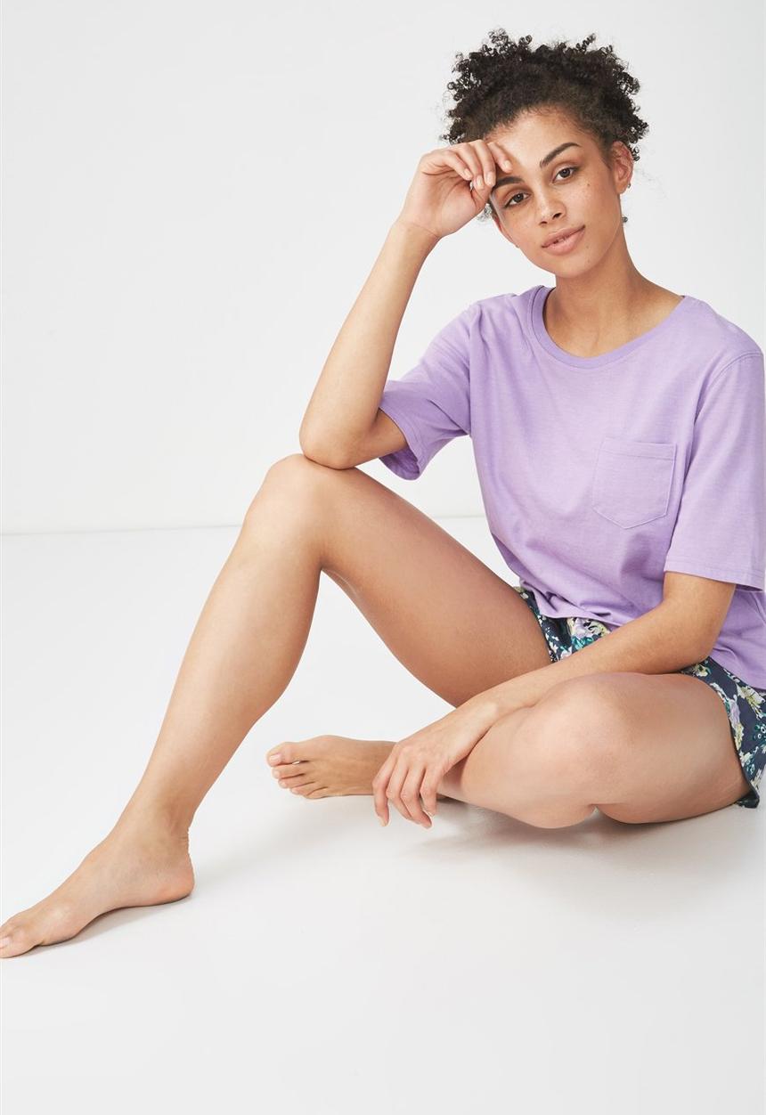 Cotton On - Boxy t shirt - purple 