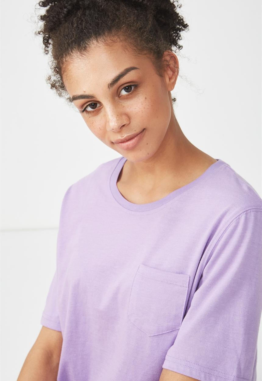 Cotton On - Boxy t shirt - purple 