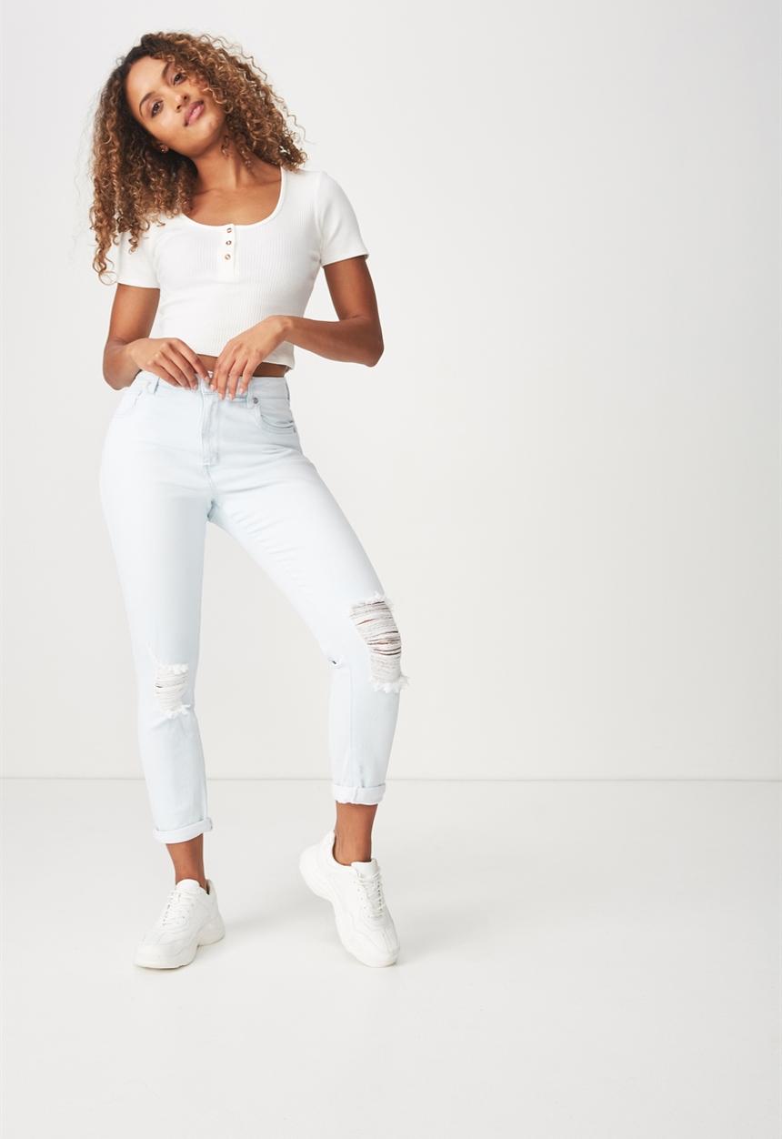 Cotton On - High rise 90's stretch jean - blue 